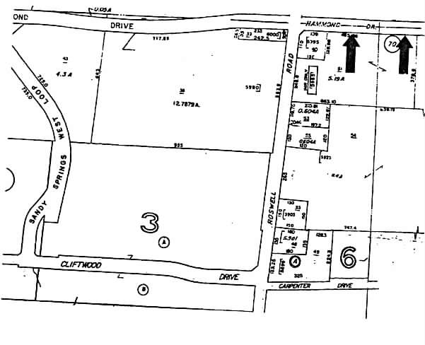 5975 Roswell Rd NE, Sandy Springs, GA for rent - Plat Map - Image 2 of 6