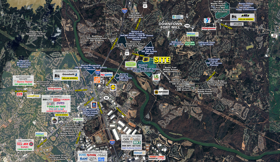 Fort Mill Pkwy & Hillside Roll rd, Fort Mill, SC for rent - Aerial - Image 1 of 4