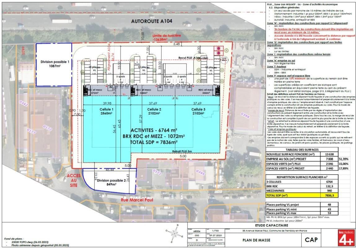 36 Rue Marcel Paul, Tremblay-en-France to rent Site Plan- Image 1 of 7
