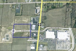 1 Temple Dr, Saginaw, MI - aerial  map view