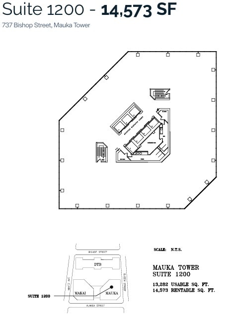 733 Bishop St, Honolulu, HI to rent Floor Plan- Image 1 of 1