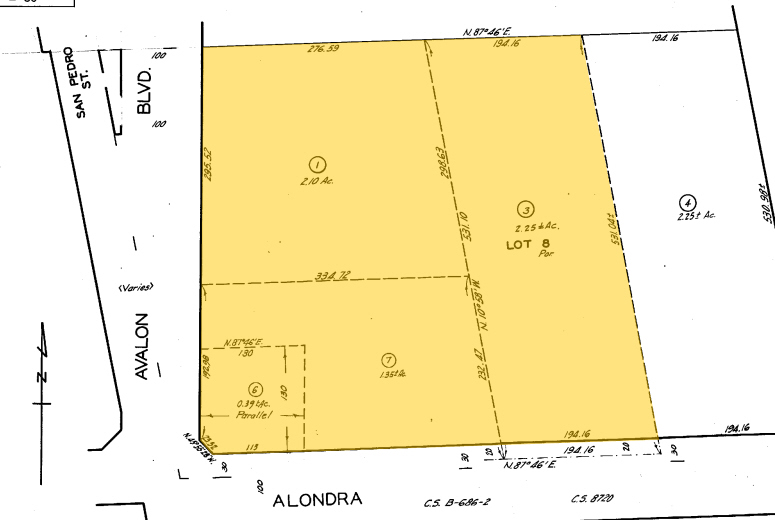 15914 S Avalon Blvd, Compton, CA for sale - Plat Map - Image 3 of 3