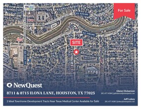 8711 & 8715 Ilona Ln, Houston, TX - aerial  map view