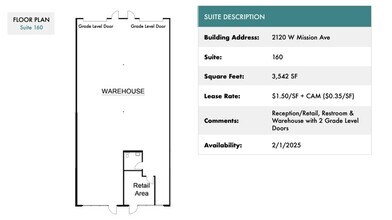 2120 W Mission Rd, Escondido, CA for rent Floor Plan- Image 1 of 1