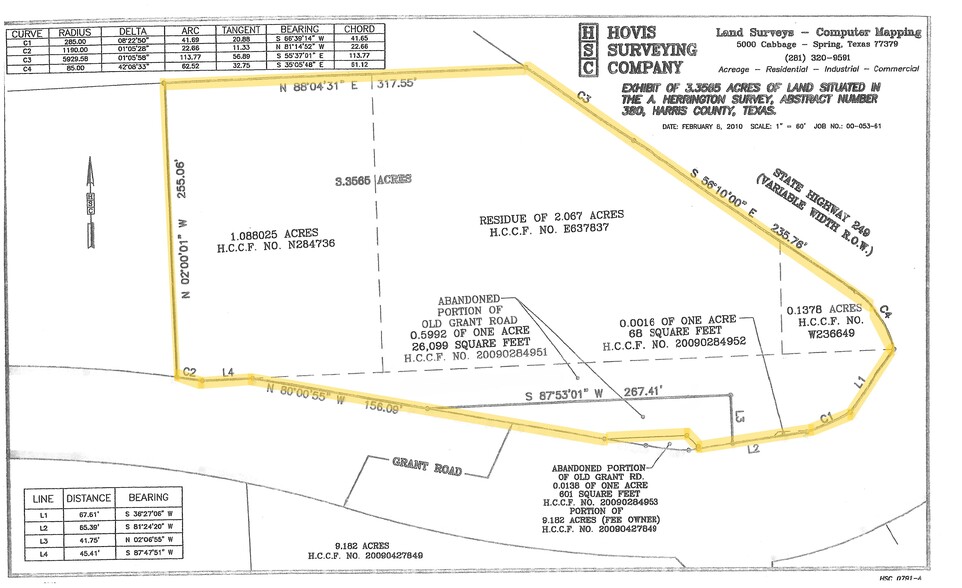 9422 Grant Rd, Houston, TX for sale - Site Plan - Image 2 of 3