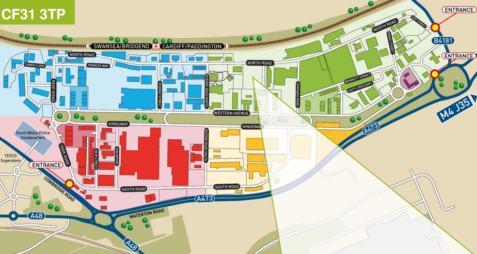 North Rd, Bridgend for rent - Site Plan - Image 3 of 4