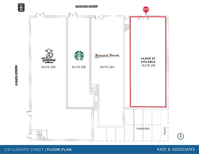 218-230 Clematis St, West Palm Beach, FL for rent - Site Plan - Image 2 of 3