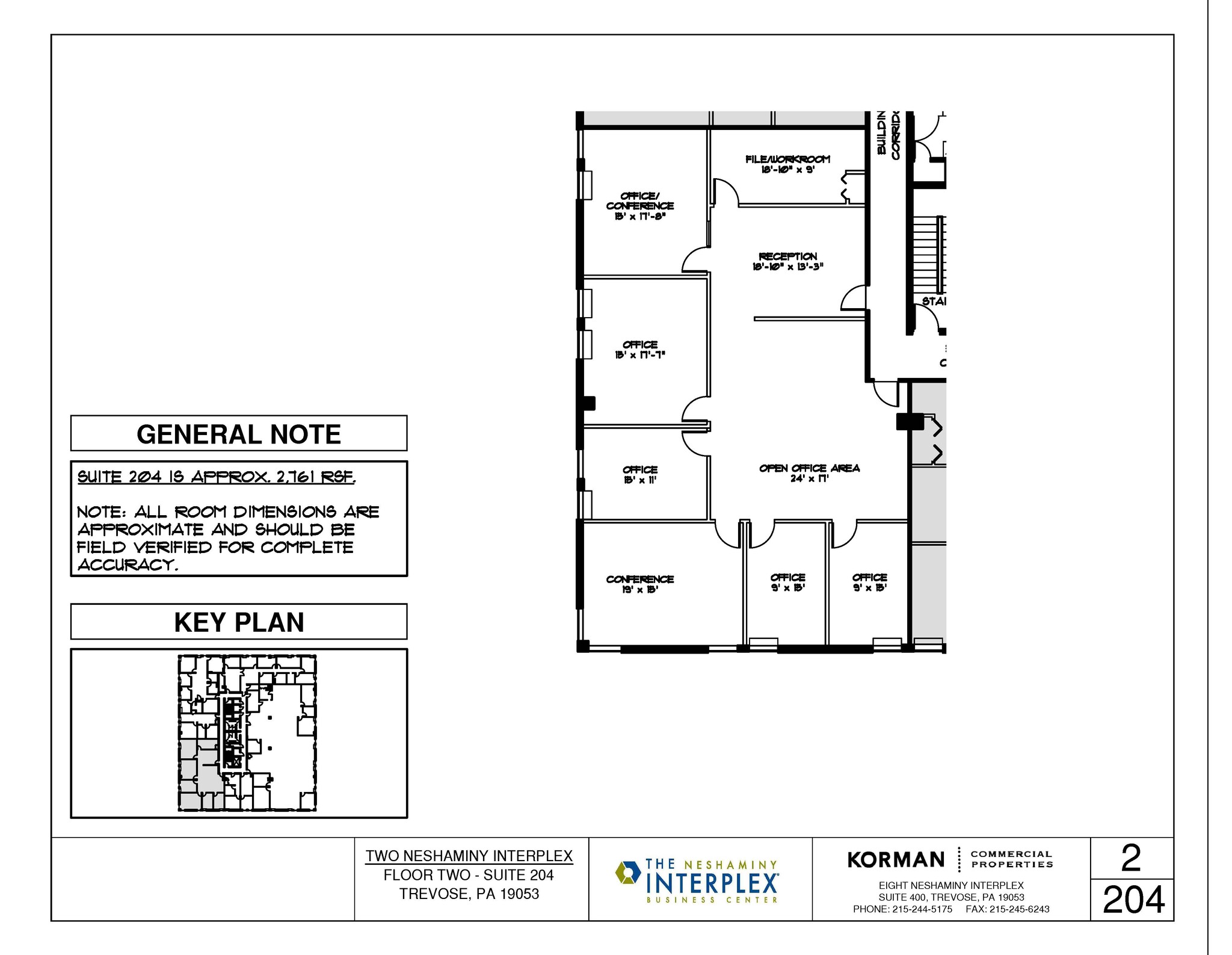 2 Neshaminy Interplex, Trevose, PA for rent Floor Plan- Image 1 of 1