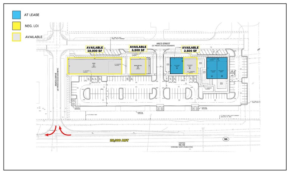 Alston Town Center Phase II, Cary, NC for rent - Site Plan - Image 3 of 3