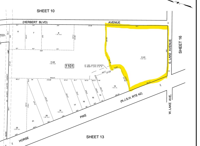 1020 N Black Horse Pike, Williamstown, NJ for sale - Plat Map - Image 2 of 2