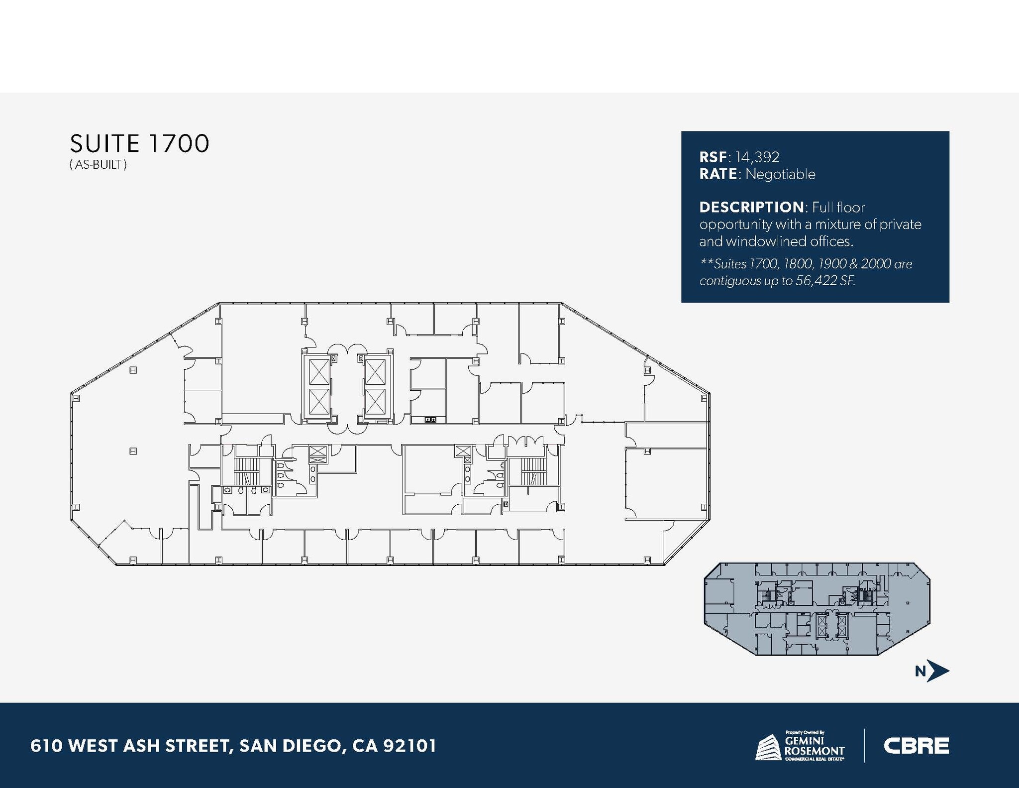 610 W Ash St, San Diego, CA to rent Floor Plan- Image 1 of 1