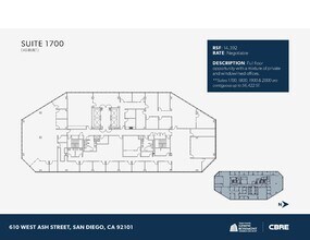 610 W Ash St, San Diego, CA to rent Floor Plan- Image 1 of 1