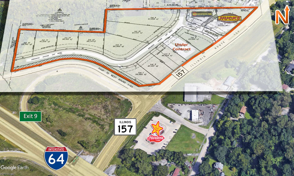 NW I-64 And IL Route 157 Interchange, Caseyville, IL for rent - Aerial - Image 2 of 4