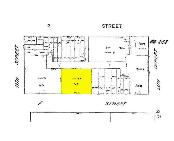 1331 F St NW, Washington, DC for rent - Plat Map - Image 2 of 4