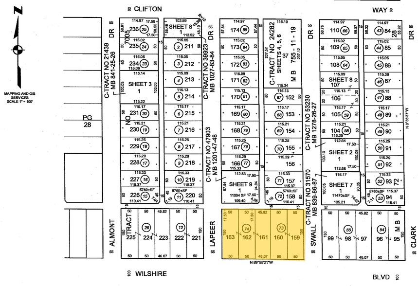 8901-8907 Wilshire Blvd, Beverly Hills, CA for rent - Plat Map - Image 3 of 4