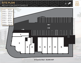 988 El Camino Real, South San Francisco, CA for rent Site Plan- Image 1 of 1