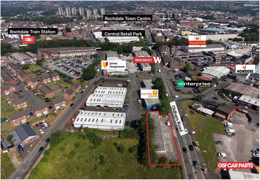 40 Oldham Rd, Rochdale to rent - Aerial - Image 3 of 4
