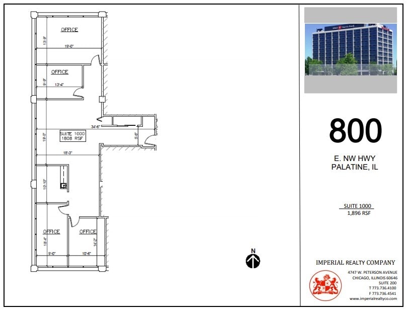 800 E Northwest Hwy, Palatine, IL to rent Floor Plan- Image 1 of 8