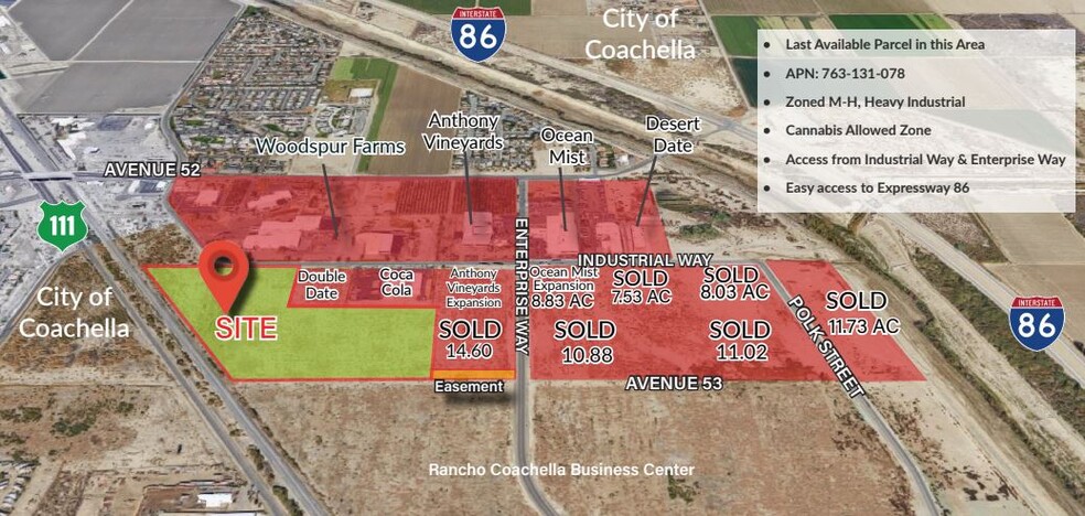 Industrial Way & Enterprise Way, Coachella, CA for sale - Aerial - Image 1 of 1