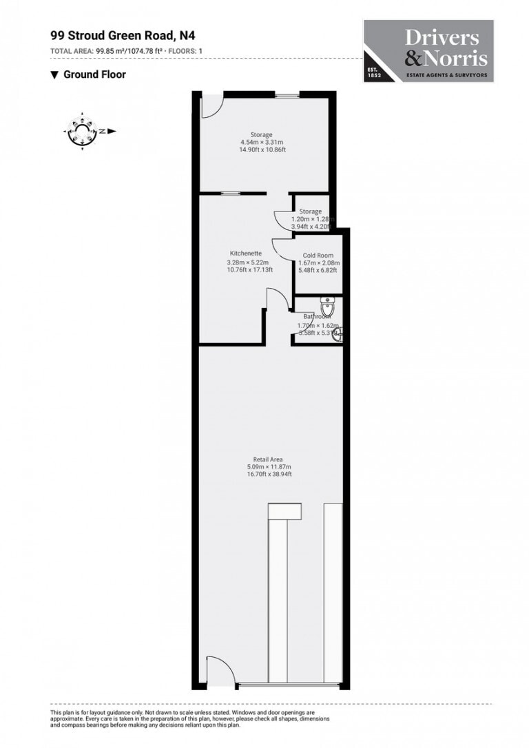 Stroud Green Rd, London to rent Floor Plan- Image 1 of 1
