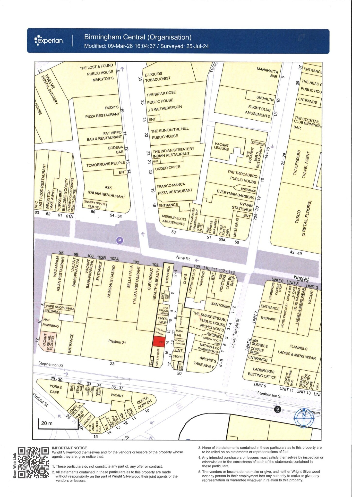 105 New St, Birmingham to rent Site Plan- Image 1 of 1