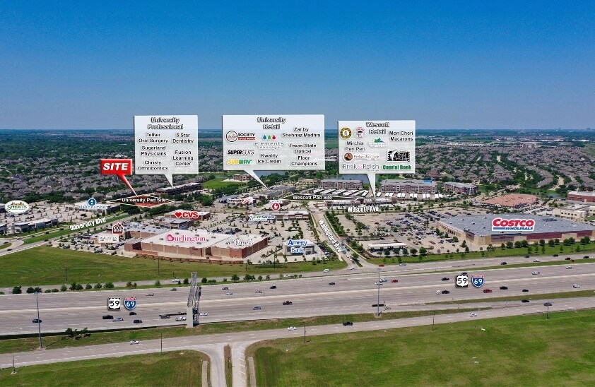 Nwc Of University Blvd, Sugar Land, TX for rent - Aerial - Image 3 of 5