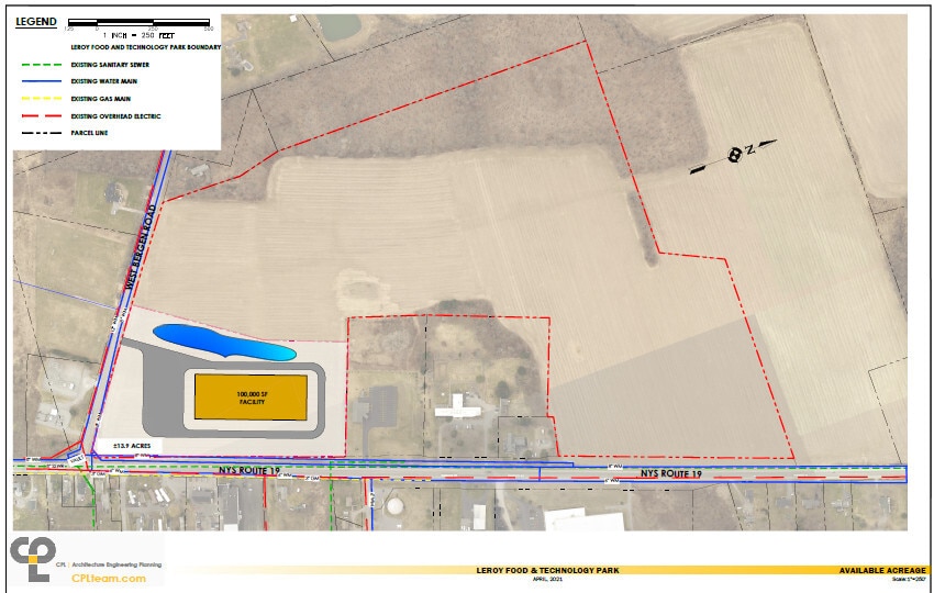 Route 19 & W Bergen Rd, Le Roy, NY for sale - Site Plan - Image 2 of 4