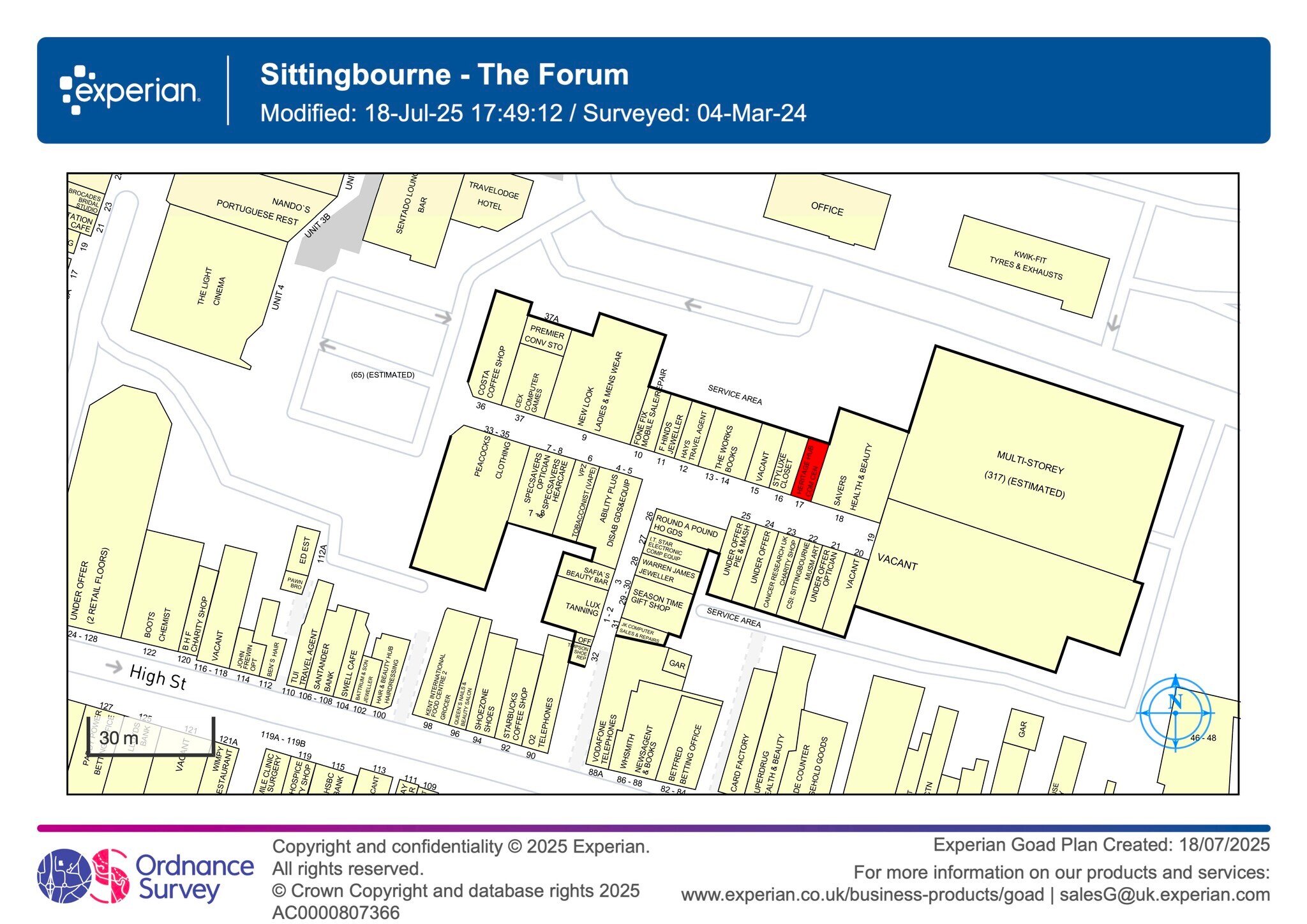 High St, Sittingbourne to rent Site Plan- Image 1 of 2