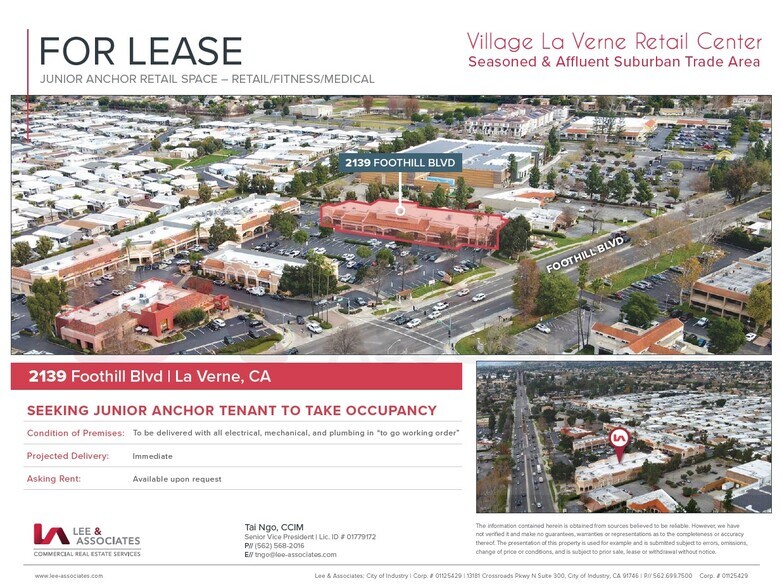 2105-2145 Foothill Blvd, La Verne, CA for rent - Building Photo - Image 1 of 4