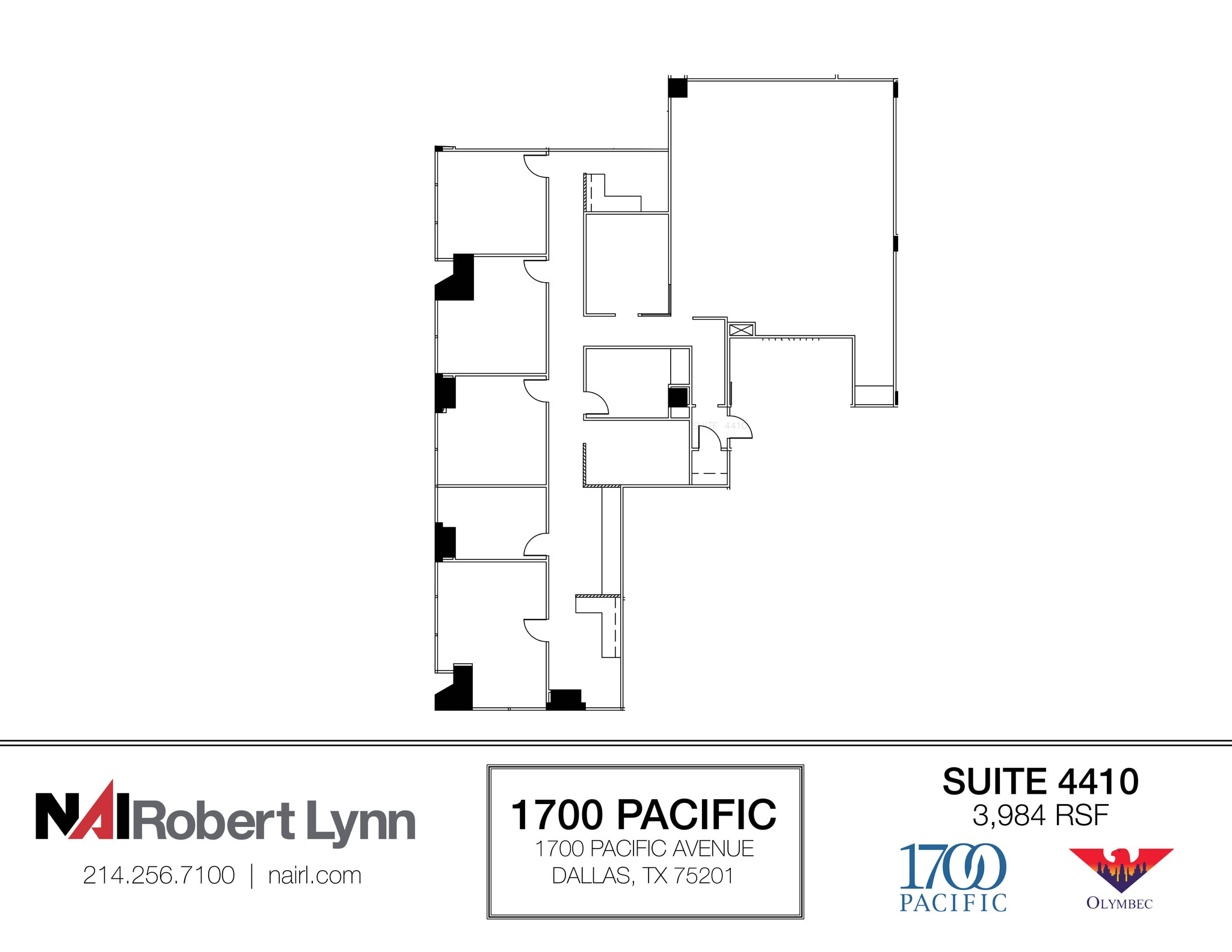 1700 Pacific Ave, Dallas, TX to rent Floor Plan- Image 1 of 2