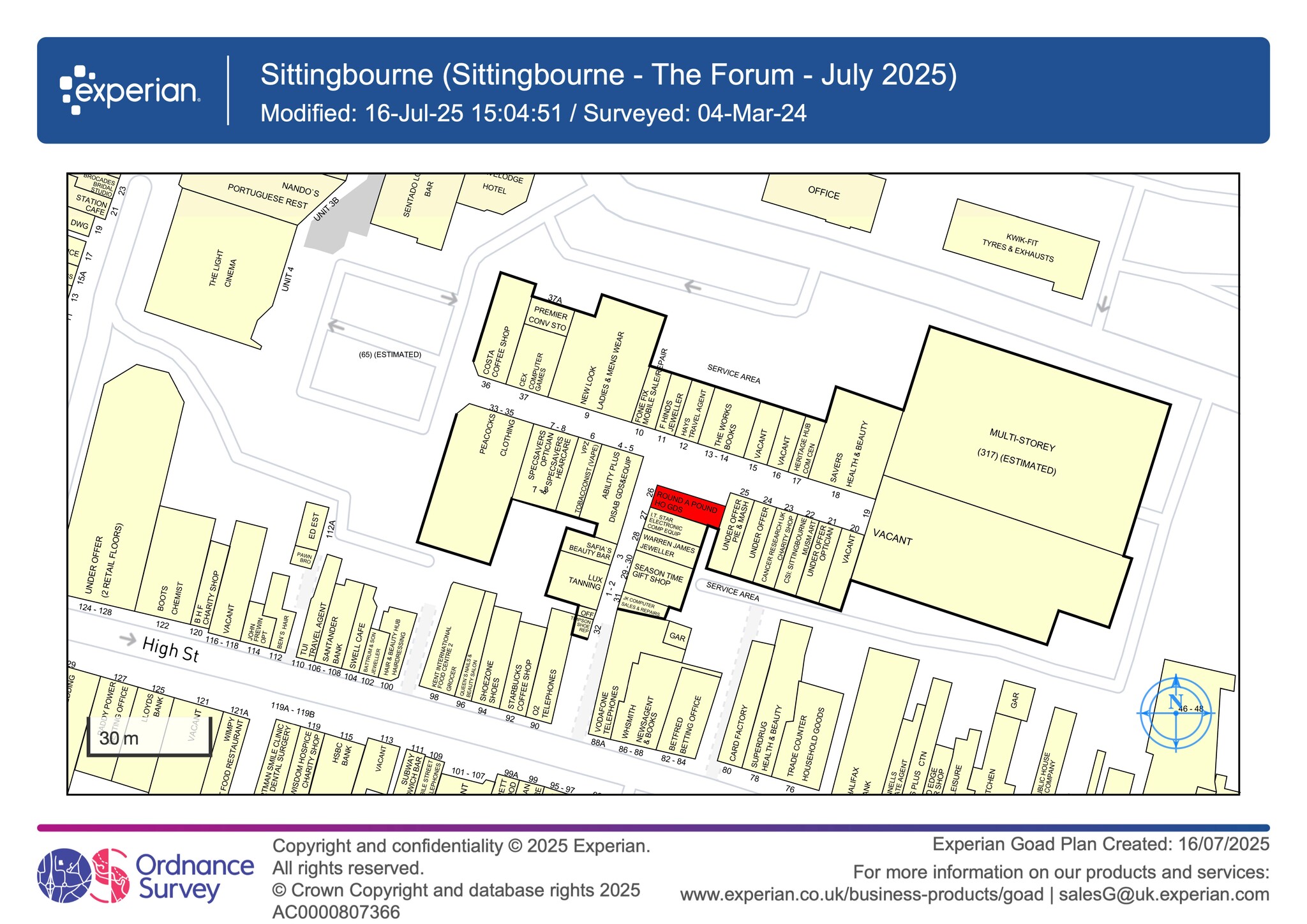 High St, Sittingbourne to rent Site Plan- Image 1 of 2