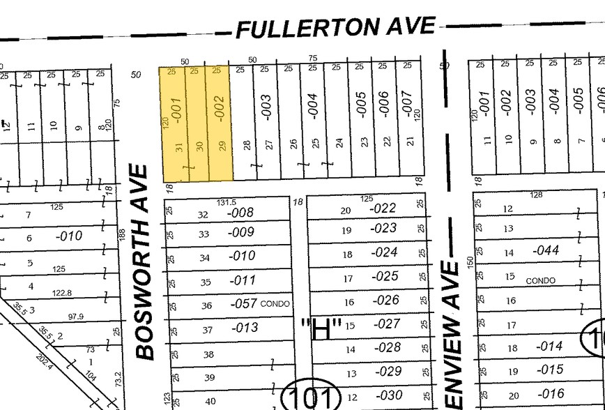 1525 W Fullerton Ave, Chicago, IL for rent - Plat Map - Image 2 of 3