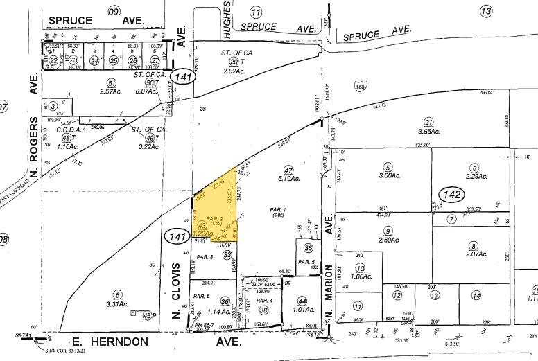 490-497 N Clovis Ave, Clovis, CA for rent - Plat Map - Image 2 of 5