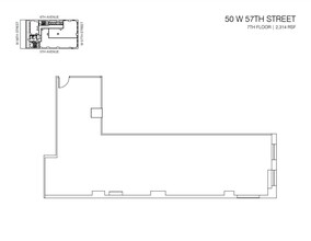 50 W 57th St, New York, NY for rent Floor Plan- Image 1 of 2