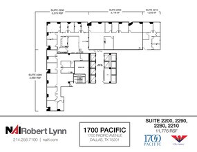 1700 Pacific Ave, Dallas, TX to rent Floor Plan- Image 2 of 2