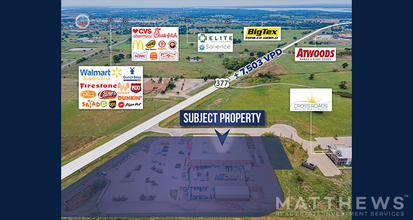 6001 US HWY 377 S, Cross Roads, TX - aerial  map view