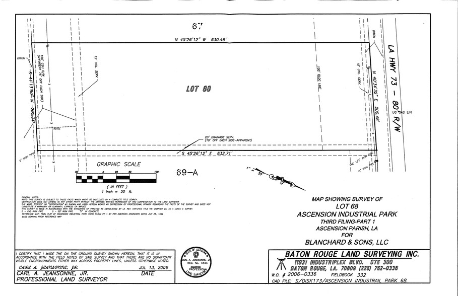 6150 Highway 73, Geismar, LA for sale - Site Plan - Image 2 of 2