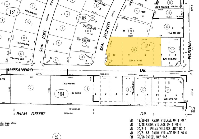 73950 Alessandro Dr, Palm Desert, CA for rent - Plat Map - Image 1 of 10