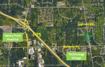 9400 S Saginaw St, Grand Blanc, MI - aerial  map view