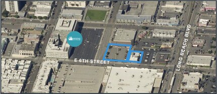 225 E 6th St, Long Beach, CA - aerial  map view