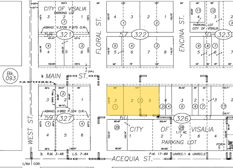 309-317 W Main St, Visalia, CA for rent - Plat Map - Image 3 of 24