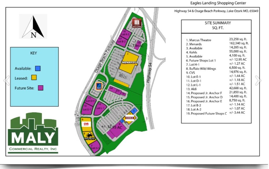 Highway 54 & Osage Beach Pky, Lake Ozark, MO for sale - Site Plan - Image 2 of 4