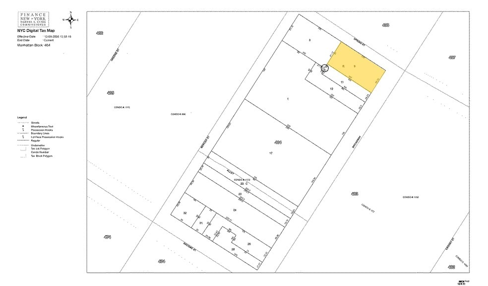 525 Broadway, New York, NY to rent - Plat Map - Image 2 of 5