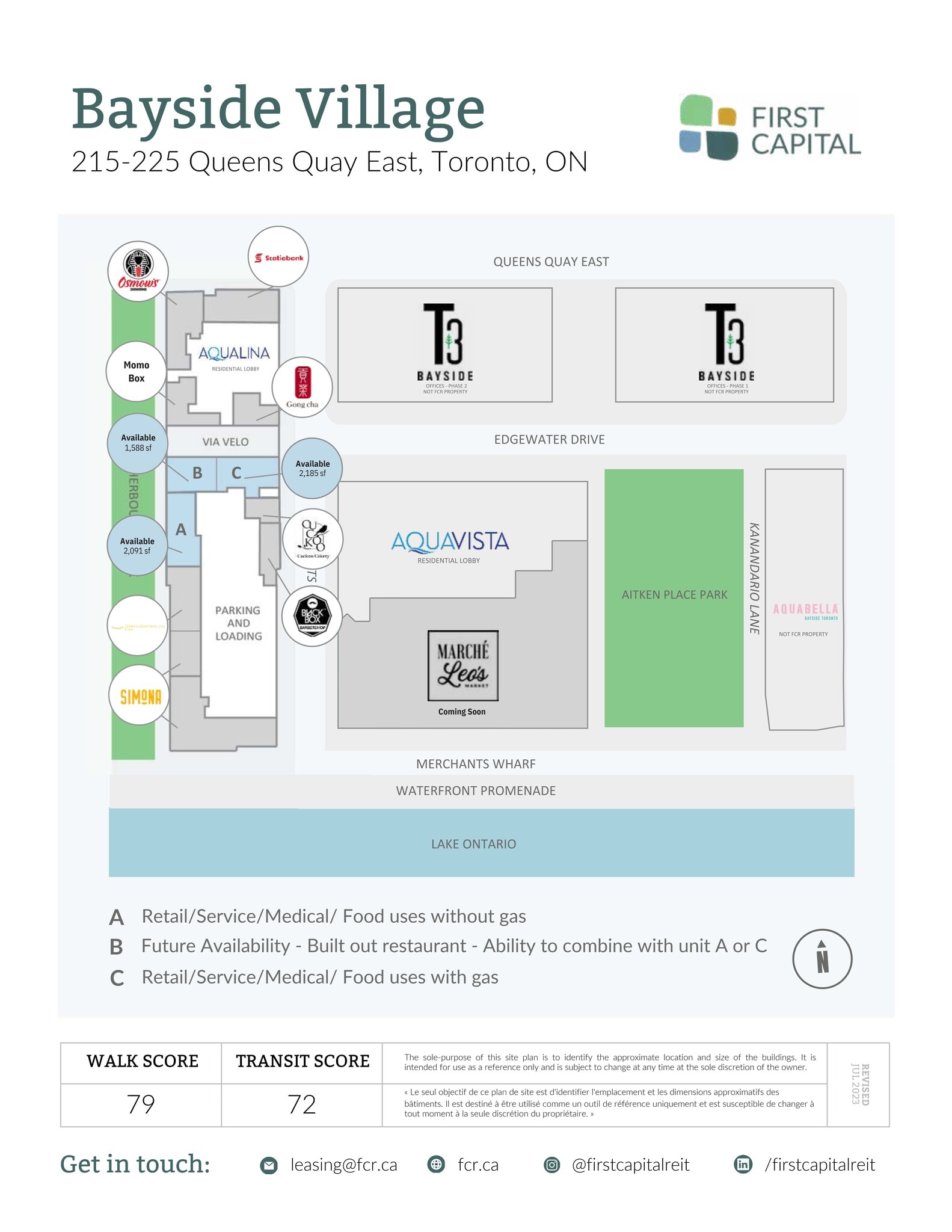 215 Queens Quay E, Toronto, ON to rent Site Plan- Image 1 of 1