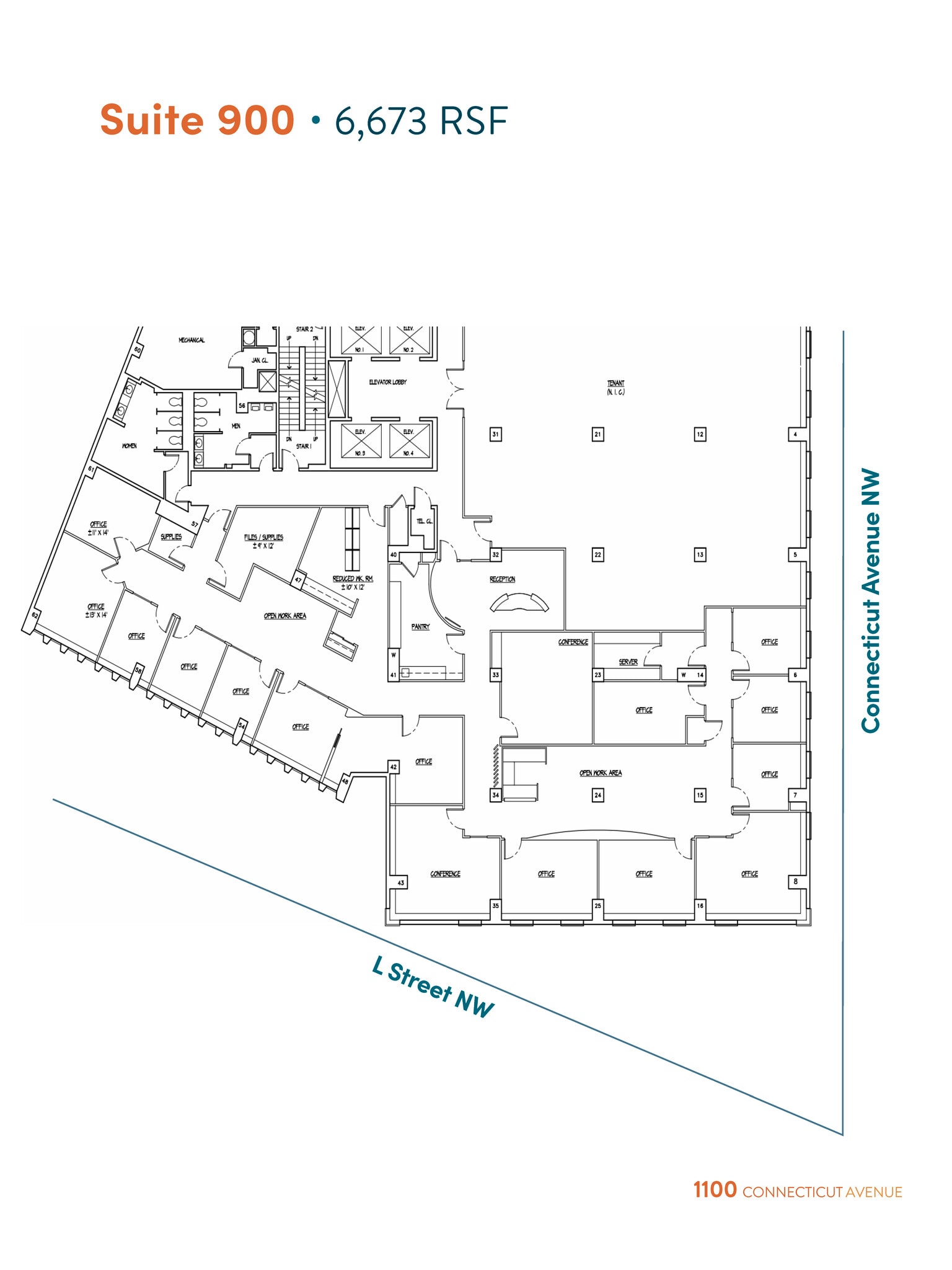 1100 Connecticut Ave NW, Washington, DC to rent Floor Plan- Image 1 of 1
