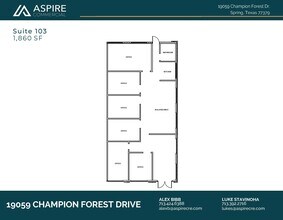 19059 Champion Forest Dr, Spring, TX to rent Floor Plan- Image 1 of 2