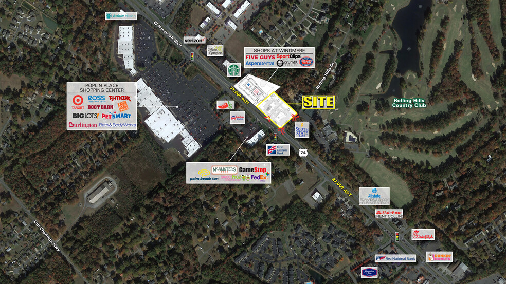 2800 West Roosevelt Boulevard, Monroe, NC for rent - Aerial - Image 1 of 3