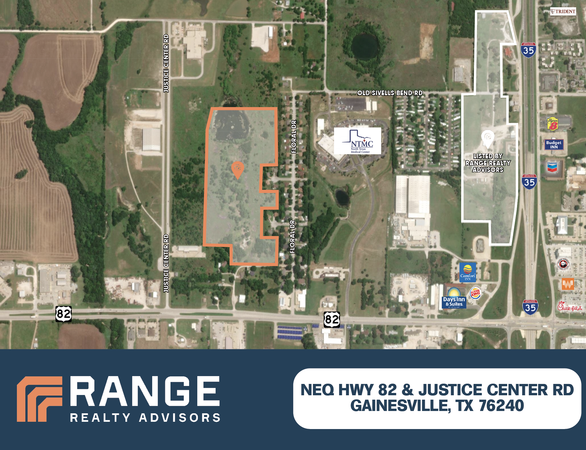 Hwy 82 & Justice Center Rd, Gainesville, TX for sale Aerial- Image 1 of 2