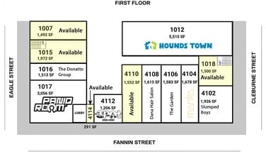 4104-4118 Fannin St, Houston, TX for rent Site Plan- Image 1 of 6