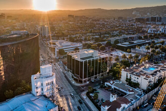 8447 Wilshire Blvd, Beverly Hills, CA - aerial  map view